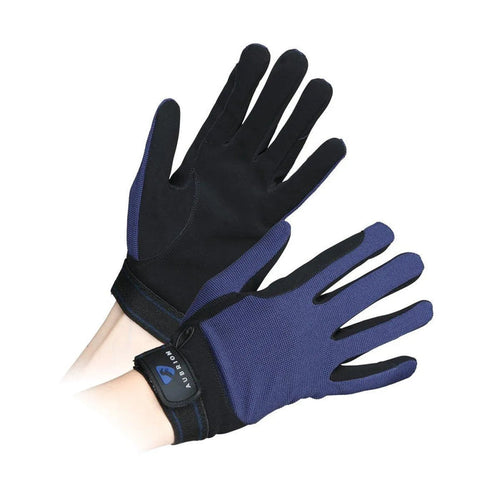 Aubrion Stratos Sport Fit Mesh Riding Gloves - Child - Black - L