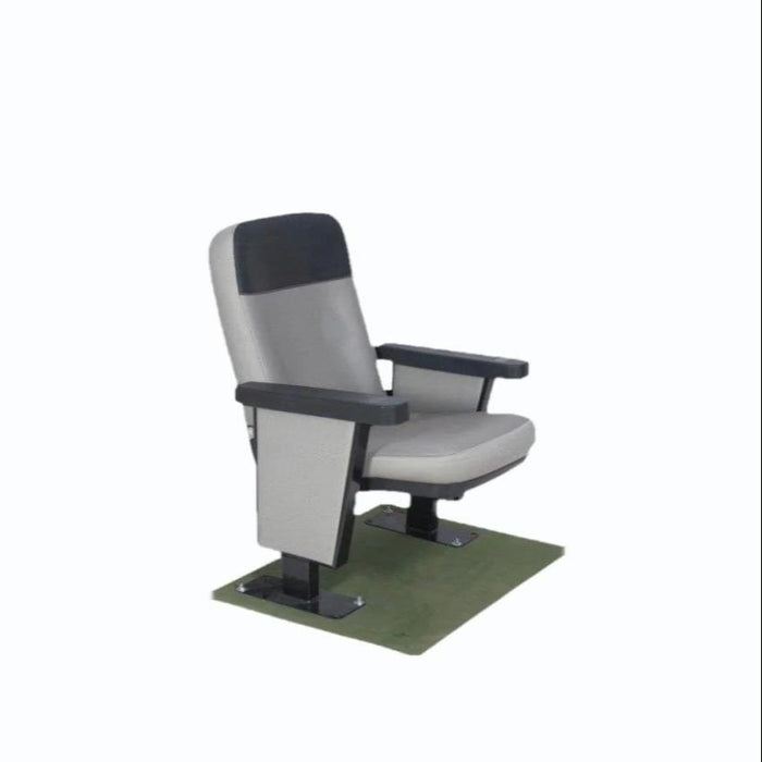 Auditorium Chair with Comfortable Push Back Tilting and Cushion on Shared Armrest for Long Sitting Hours