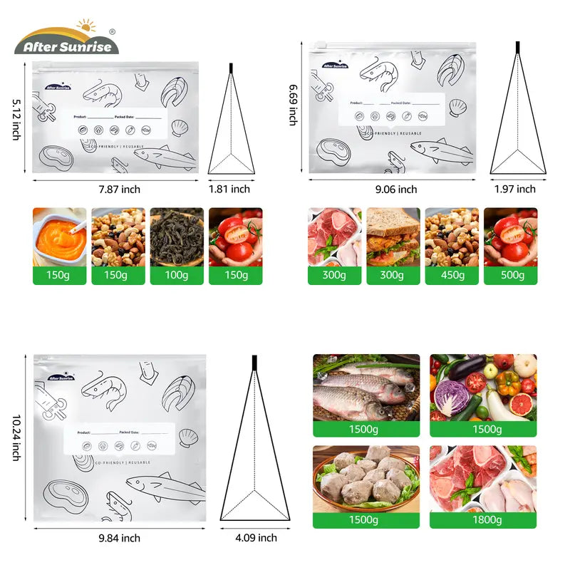 Reusable Aluminum Foil Sealable Storage Bags