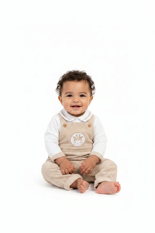 Baby 2 pcs Dungaree Set - Giraffe (NB-9m) (PK6)  BIS-2020-2655