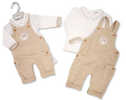 Baby 2 pcs Dungaree Set - Giraffe (NB-9m) (PK6)  BIS-2020-2655