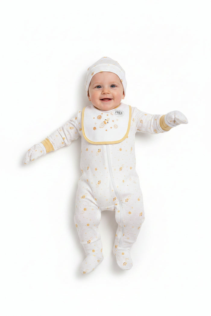 Baby 5 Pieces Gift Set with Paper Gift Bag - Hello Baby Gp-25-1355