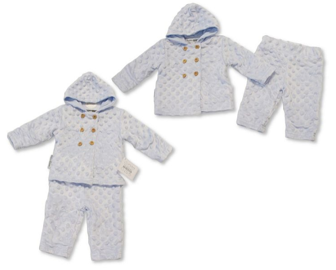 Baby Boys Hooded 2 pcs Set with Buttons (0-6m) (PK6) BIS-2020-2612