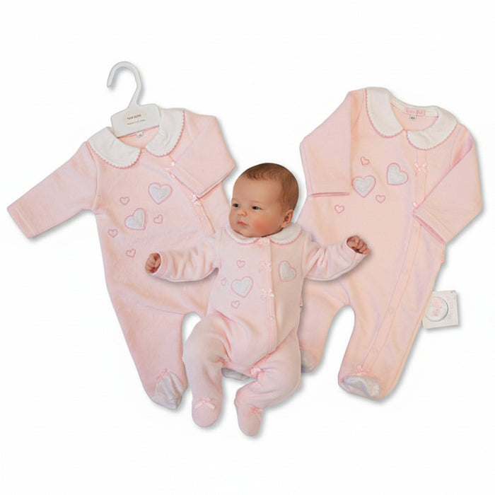 Baby Girls All-In-One - Hearts (NB-6m) (PK6)  BIS-2020-2623