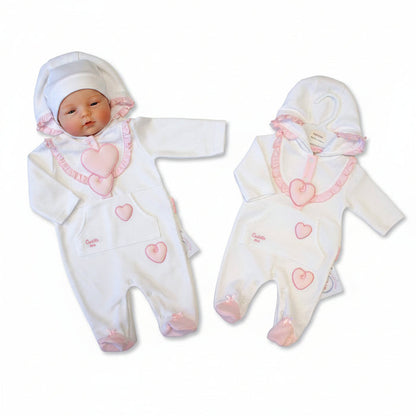 Baby Girls All-In-One with Hood - Cuddle Me (NB-6m) (PK6)  BIS-2020-2638