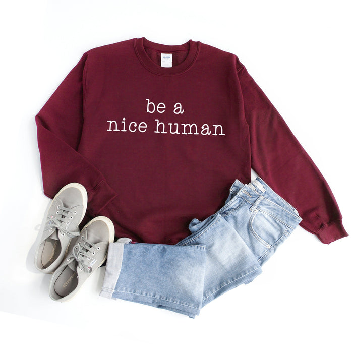Be A Nice Human crewneck sweatshirt