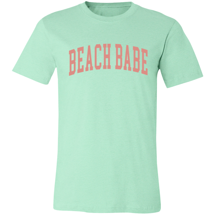 Beach Babe Varsity graphic t-shirt in Heather Mint