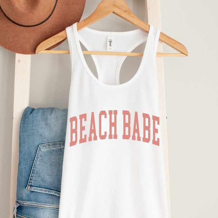 Beach Babe Varsity graphic tank top
