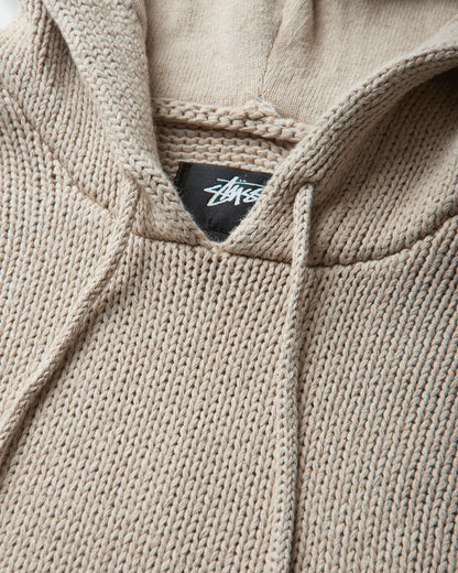 Stüssy Beach Hooded Sweater Oatmeal Knitwears Sweaters 117298SJ 1033