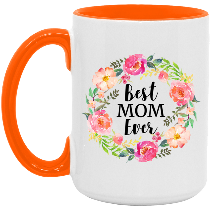 Best Mom Ever ceramic coffee mug, product photo 2