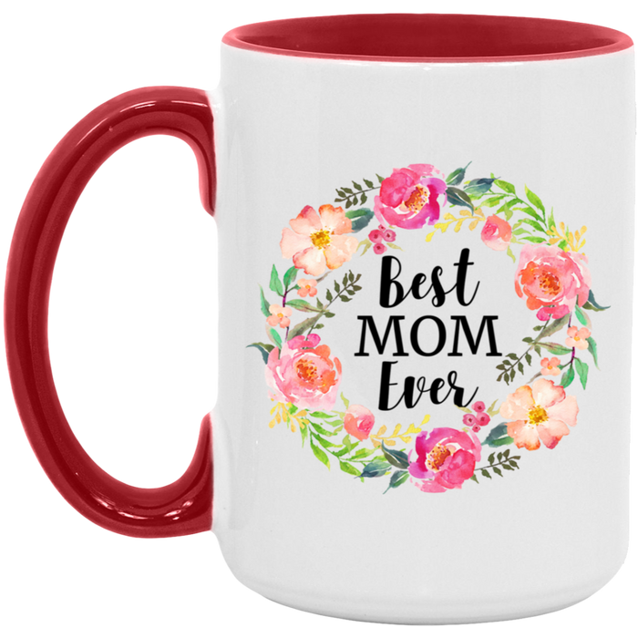 Best Mom Ever ceramic coffee mug, product photo 3