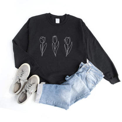 Blooming Tulips crewneck sweatshirt