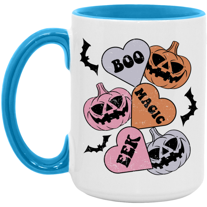 Boo, Magic, Eek, Hearts ceramic coffee mug, product photo 3