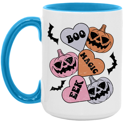 Boo, Magic, Eek, Hearts ceramic coffee mug, product photo 3