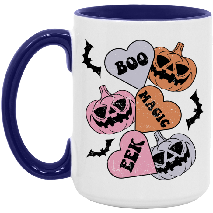 Boo, Magic, Eek, Hearts ceramic coffee mug, product photo 7