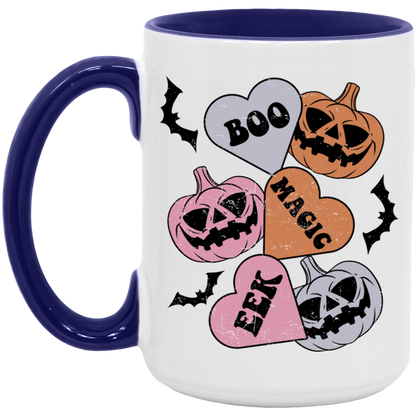 Boo, Magic, Eek, Hearts ceramic coffee mug, product photo 7