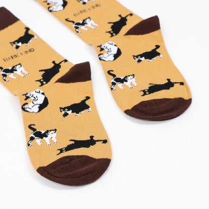 Brown Cat Pet Pair Bamboo Sock Set