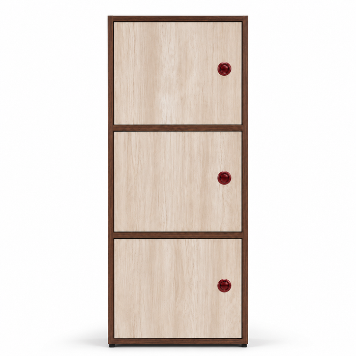 Cabinet with space‑saving storage unit ideal for kitchen, office or living room décor.