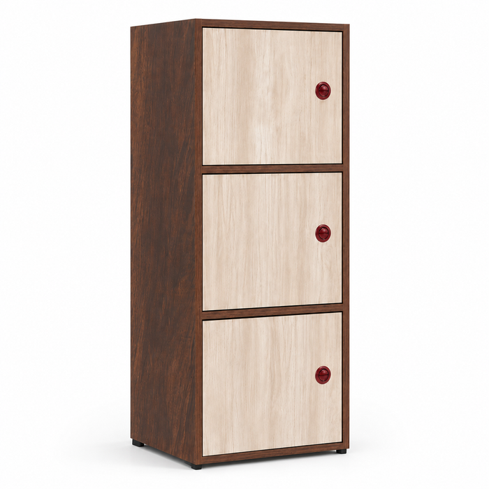 Cabinet with space‑saving storage unit ideal for kitchen, office or living room décor.