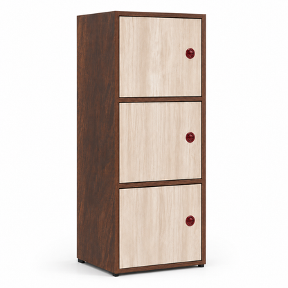 Cabinet with space‑saving storage unit ideal for kitchen, office or living room décor.
