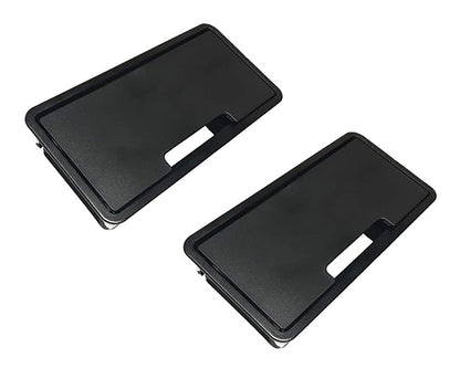 Cable Wire Manager for Computer Table & Office Desk | Rectangular Cable Grommet Organizer with Access Flap | Pack of 2 Black