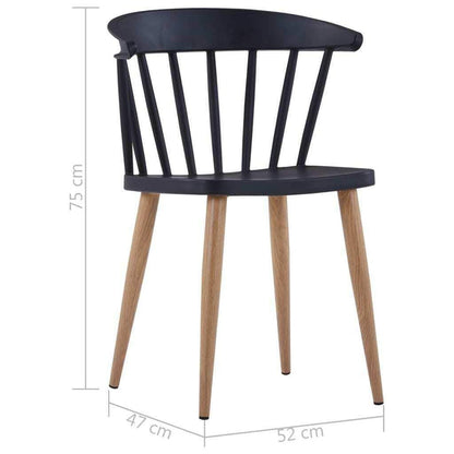 Cafe Chair back Durable Plastic with Metal Legs and Powder Coating