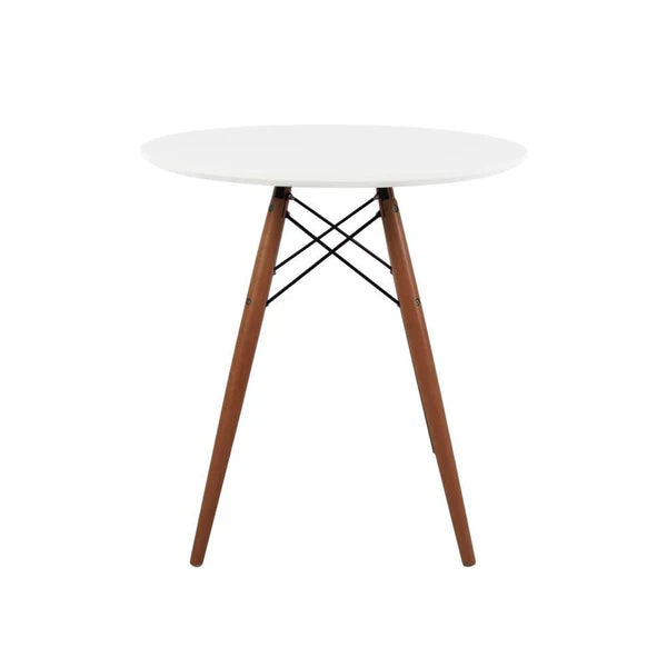 Cafe Table Pre-Laminated Particle Board Top with Wooden Legs
