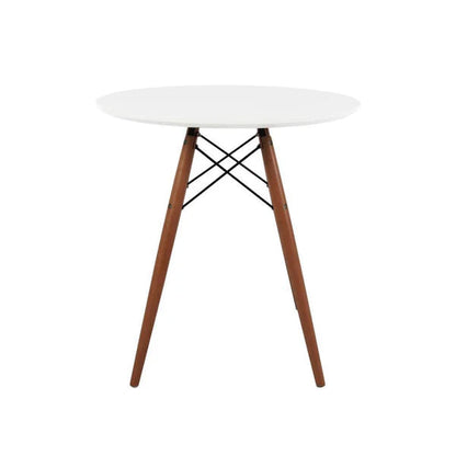 Cafe Table Pre-Laminated Particle Board Top with Wooden Legs