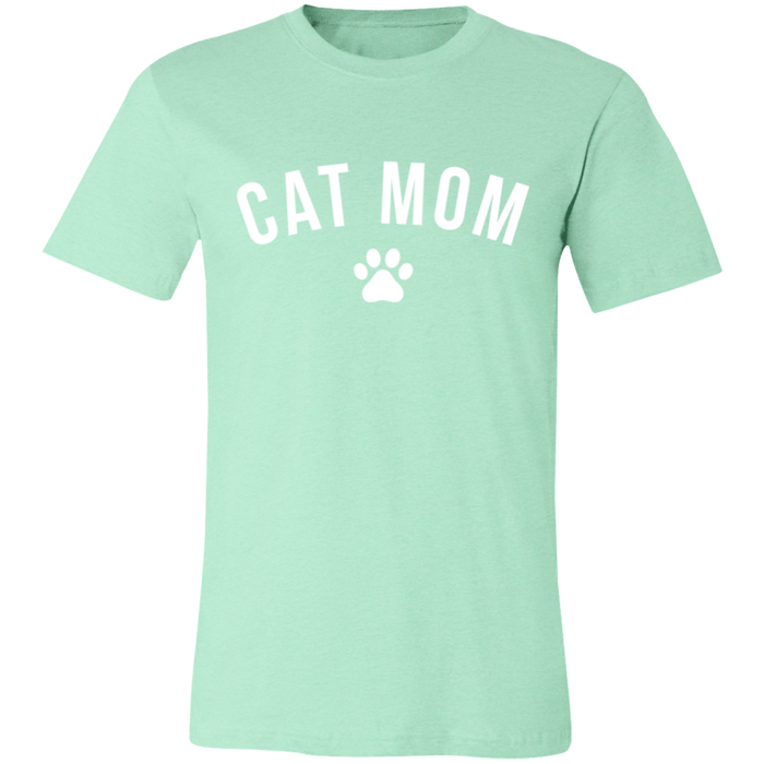 Cat Mom graphic t-shirt in Heather Mint