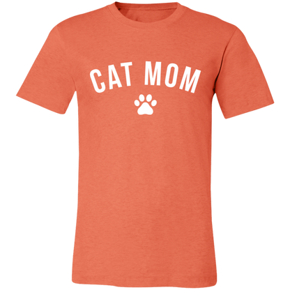 Cat Mom graphic t-shirt in Heather Orange