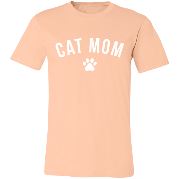 Cat Mom graphic t-shirt in Heather Peach