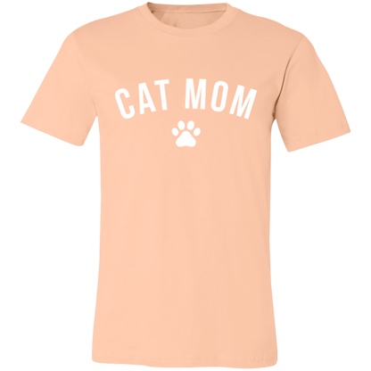 Cat Mom graphic t-shirt in Heather Peach