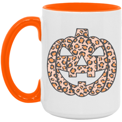 Cheetah Pumpkin ceramic coffee mug