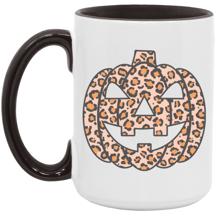 Cheetah Pumpkin ceramic coffee mug, product photo 6