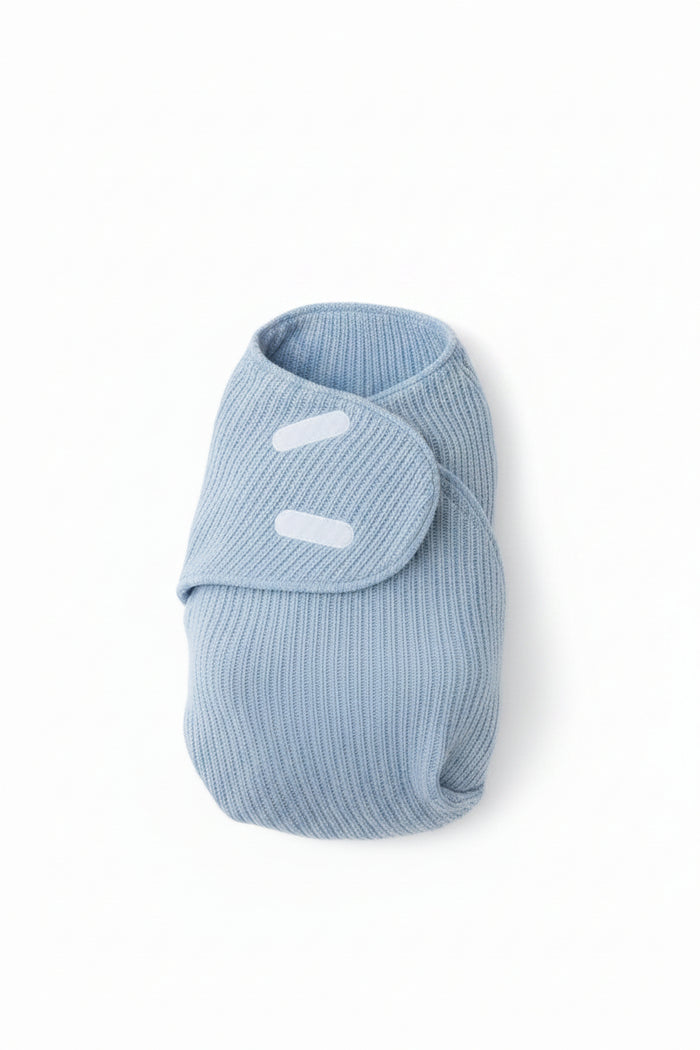 Chenille Cellular Swaddle Wrap - Sky (NB-3m) (PK4) SW122-S