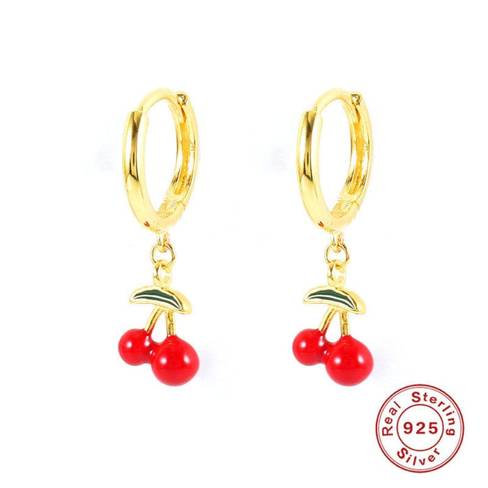 Gadget Gerbil Cherry Pendant Earrings