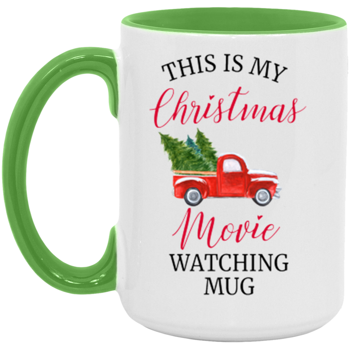 Christmas Movie Watching ceramic coffee mug