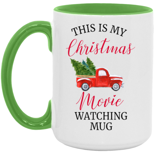 Christmas Movie Watching ceramic coffee mug