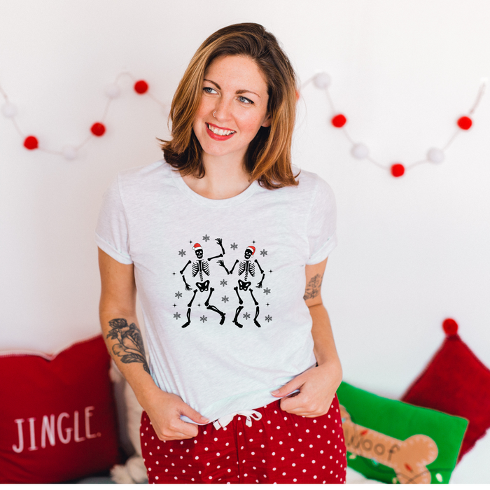 Christmas Skeletons graphic t-shirt