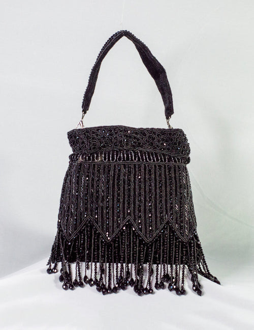Classy Black Hand Embellished Potli