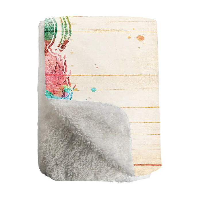 Colorful Pineapple Sherpa Throw Blanket