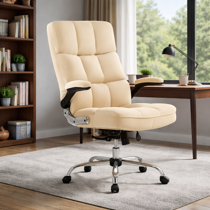 Comfortable Director Office Chair for work with Adjustable Armrest Upholstery in Velvet, Boss Chair (Super Soft)