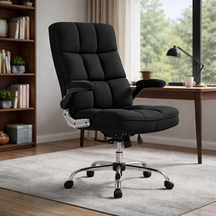 Comfortable Director Office Chair for work with Adjustable Armrest Upholstery in Velvet, Boss Chair (Super Soft)