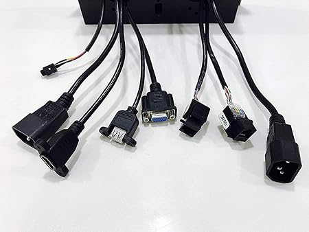 Conference Table Connectivity and Data Box Pop Up Box/Cable Cubby with HDMI, VGA, Audio, LAN and Power Ports (Black)