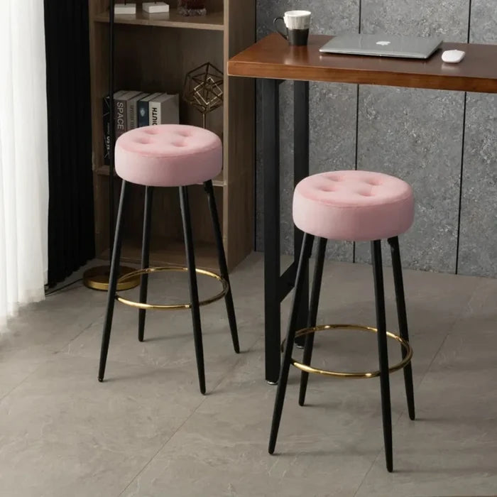 Contemporary Bar Stool with High Comfort Seat, Footrest Support, and Premium Build Quality