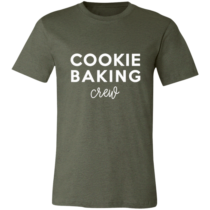 Cookie Baking Crew graphic t-shirt in Heather Military Green