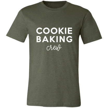 Cookie Baking Crew graphic t-shirt in Heather Military Green
