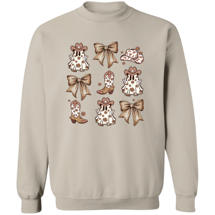 Country Ghost Bows crewneck sweatshirt in Sand