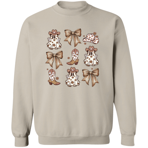 Country Ghost Bows crewneck sweatshirt in Sand