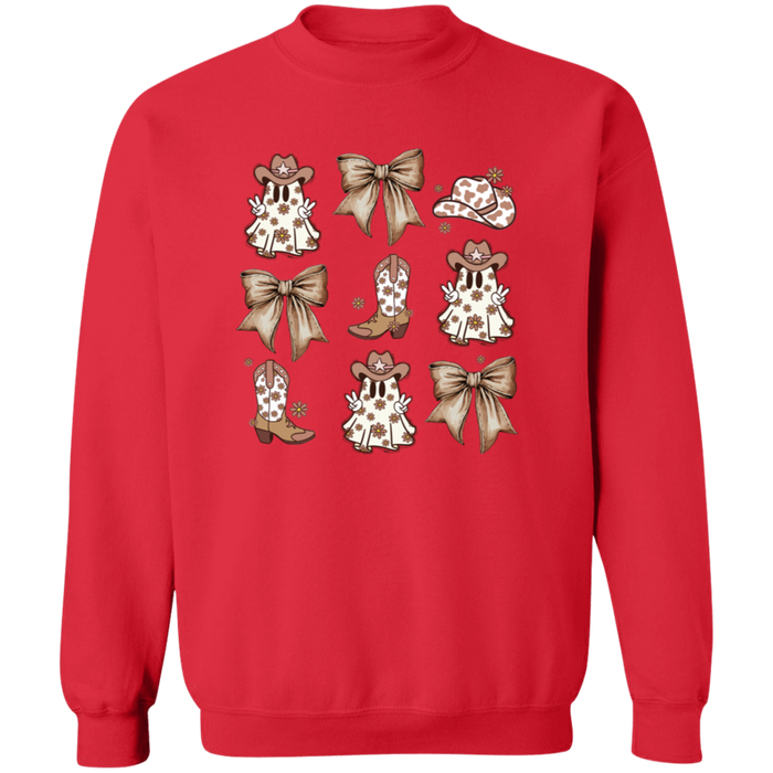 Country Ghost Bows crewneck sweatshirt in Red